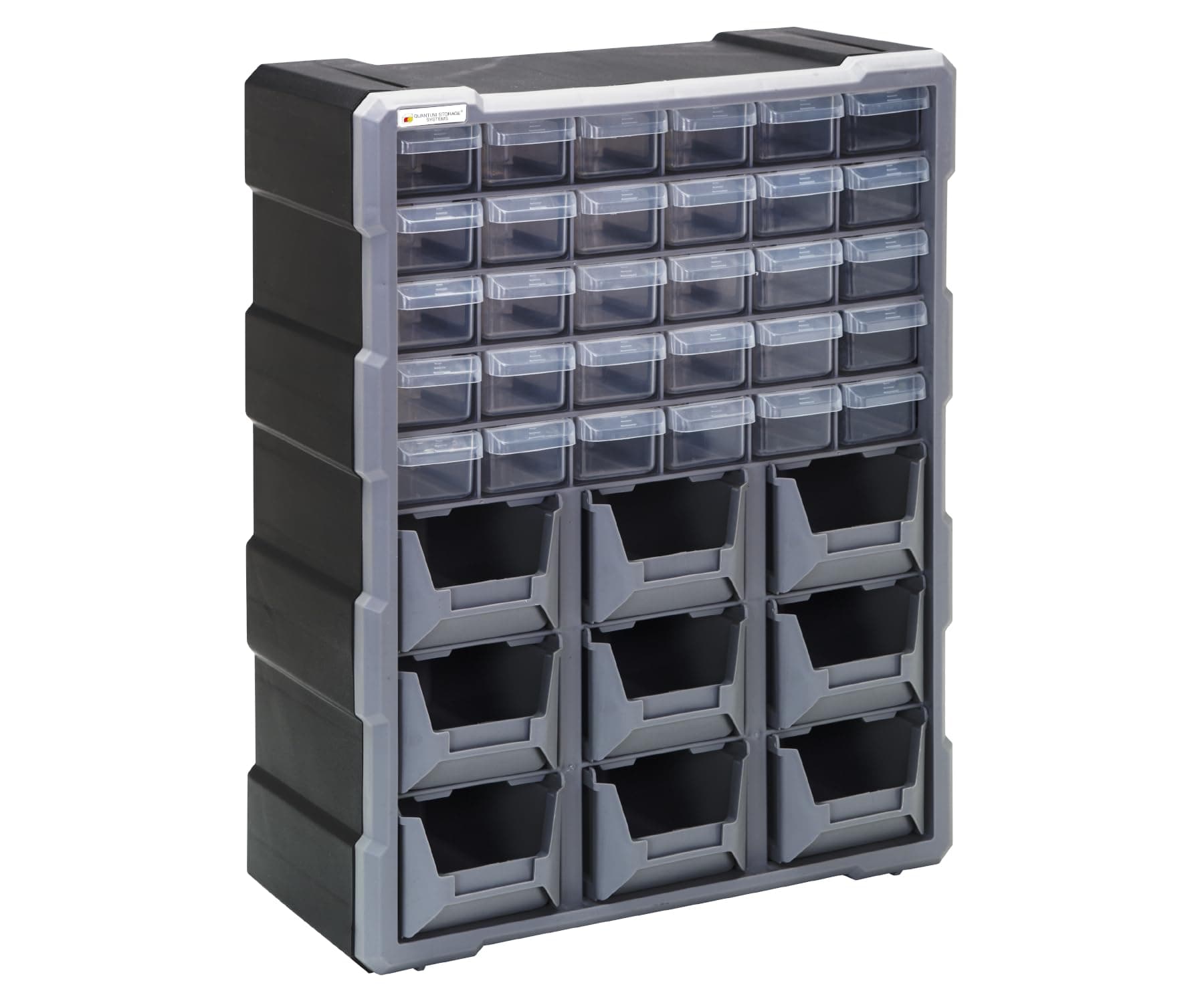 Quantum Storage Systems PDC-930BK 39 Drawers 9 Bins Cabinet Part Organizer 19" H x 15" W x 7" D