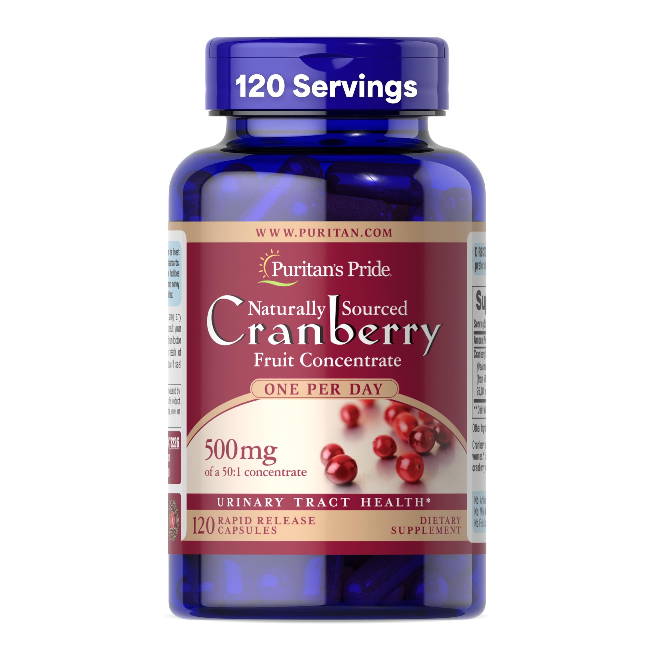 One A Day Cranberry Promotes Urinary Health by Cleansing The Urinary Tract, 120 ct