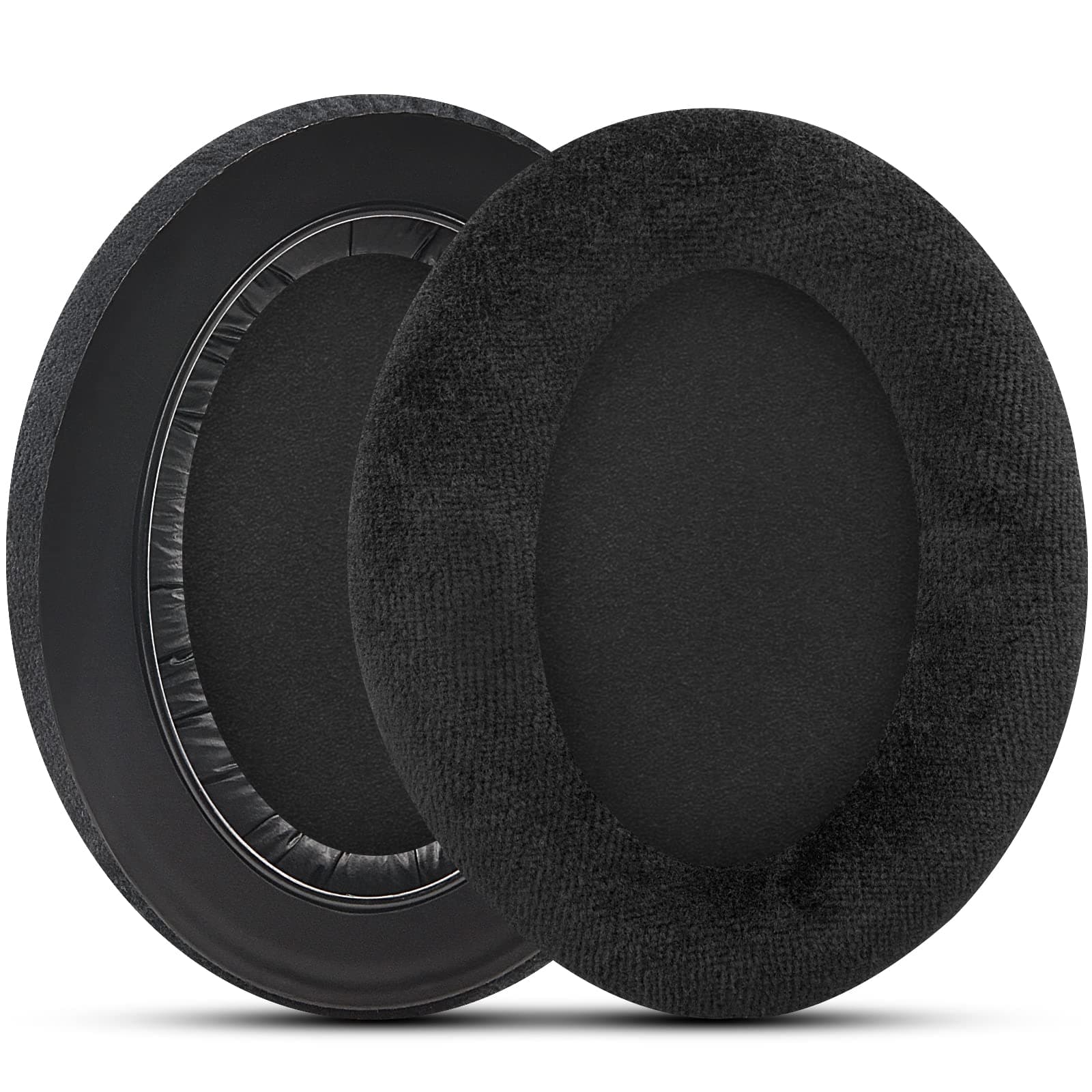 GEVO Replacement Earpads for Sennheiser HD650 / HD600 / HD580 / HD565 / HD545 Headphones Comfort Compatible Leather Memory Foam Pads Ear Cushions / Earcups (Black)