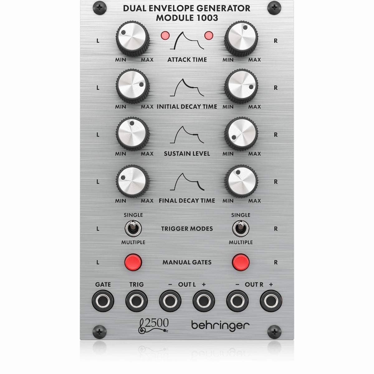 Behringer DUAL ENVELOPE GENERATOR MODULE 1003 Legendary 2500 Series Dual Envelope Generator Module for Eurorack