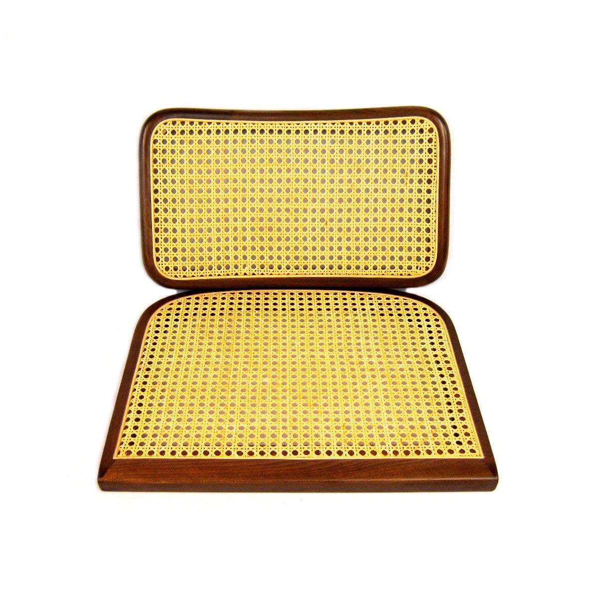 Marcel Breuer Cesca Chair Replacement Cane Seat & Back in Walnut (Made in Italy; NO Holes)