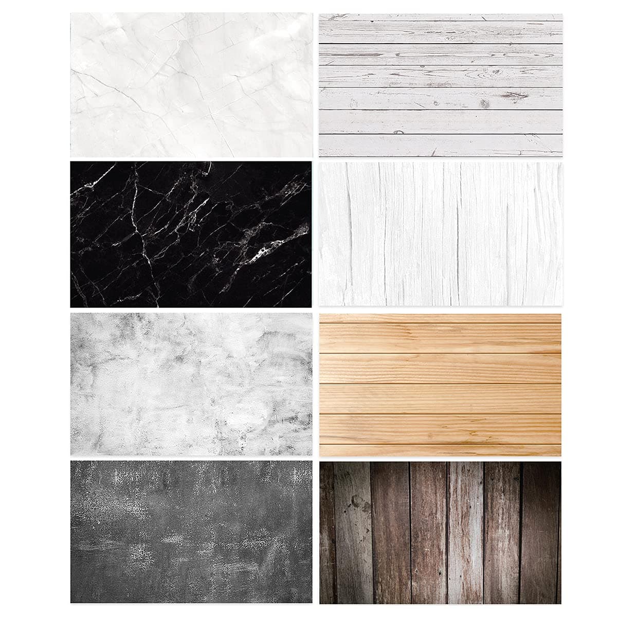 REHTRAD （Pack of 4） Double Sided Photography Backdrop for Food ，Flat Lay Photography Background ， Photography Props for Jewelry Cosmetics Makeup Small Parts Props（22.83X34.64 inch） (Color 2)