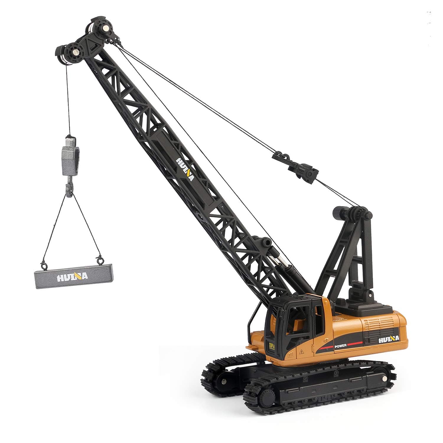 1/50 Scale Metal Diecast Crane Truck Toy, Metal Construction Vehicles Crane Machine Model Toy for Boys