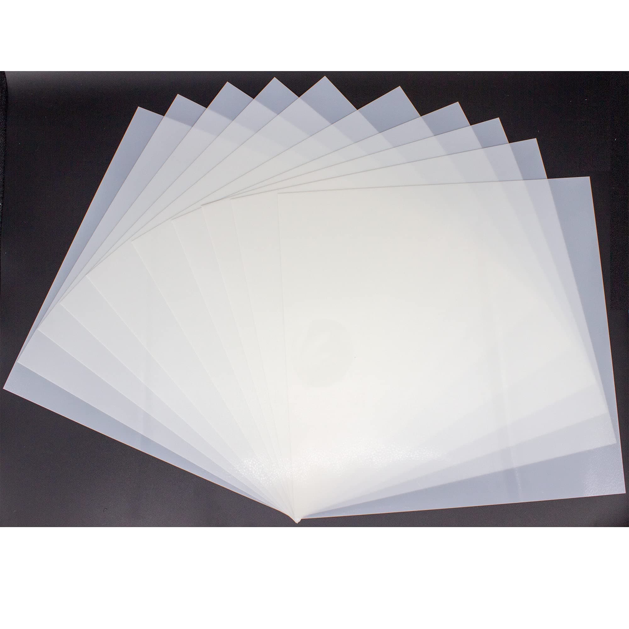 10pcs 10mil Blank Mylar Stencil Sheets,12X12 Inch Milky Translucent PET Stencils for Cutting Machines, Laser Cutting, Craft Plastic Sheets