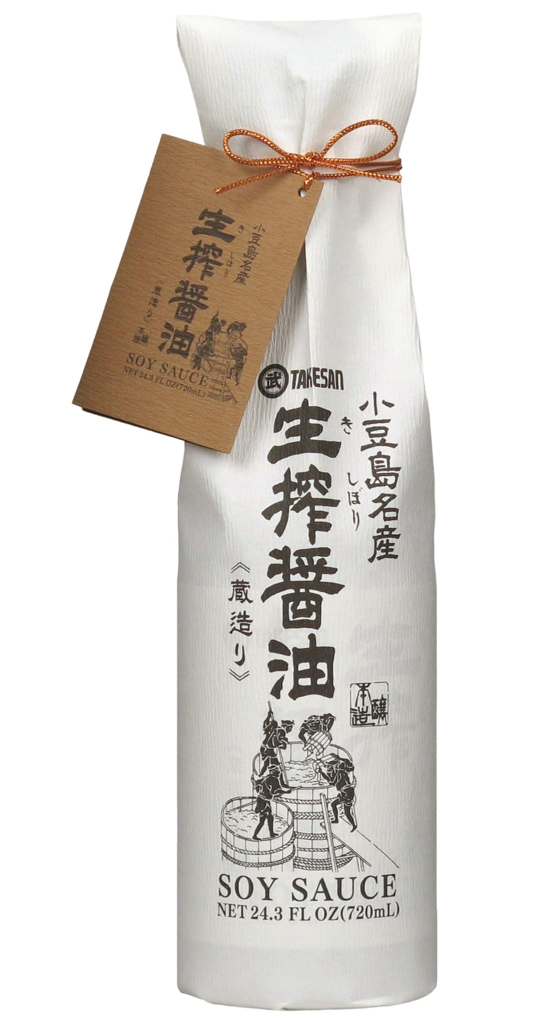TAKESAN KISHIBORI SOY SAUCE (Original, 24 Fl oz.) Pure artisan Japanese soy sauce. All natural barrel aged 1 year unadulterated and without preservatives