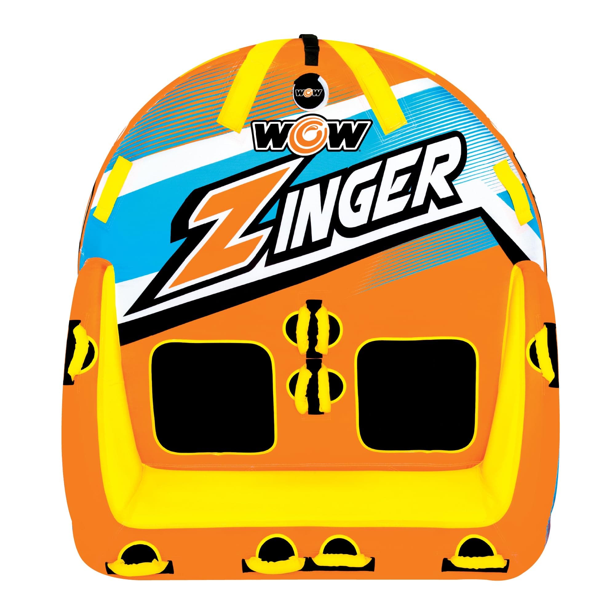 Wow Sports – Zinger Towable Tube for Boating – 1-2 Person 340 lbs Capacity – Inflatable Boat Tube for Lake Sports – Heavy Duty Nylon Cover – Youth & Adults