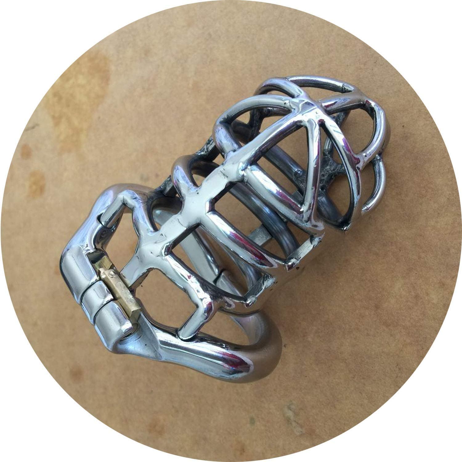 Ring Men Ergonomic Stainless Steel Stealth Lock Male Chastity Device Cage Virginity Male Lock Ring Chastity Belt S064 T shirt,Size 1