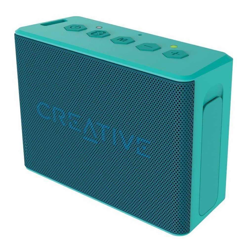 Creative MUVO 2c Palm Sized Water Resistant Bluetooth Speaker with Built-In MP3 Player - Turquoise