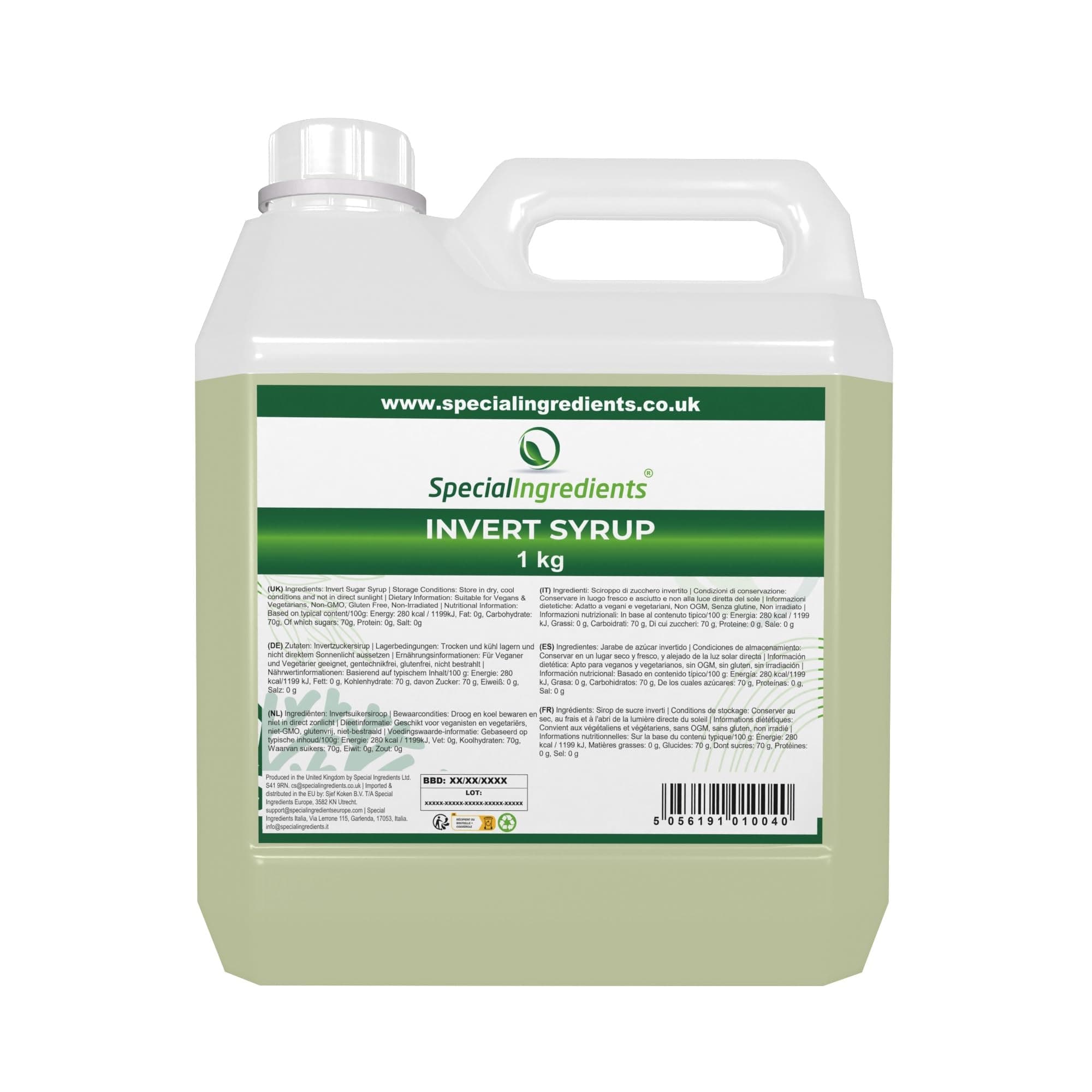 Invert Syrup (Inverted Sugar Syrup) 1kg Premium Quality Non-GMO, Gluten Free – Recyclable Container