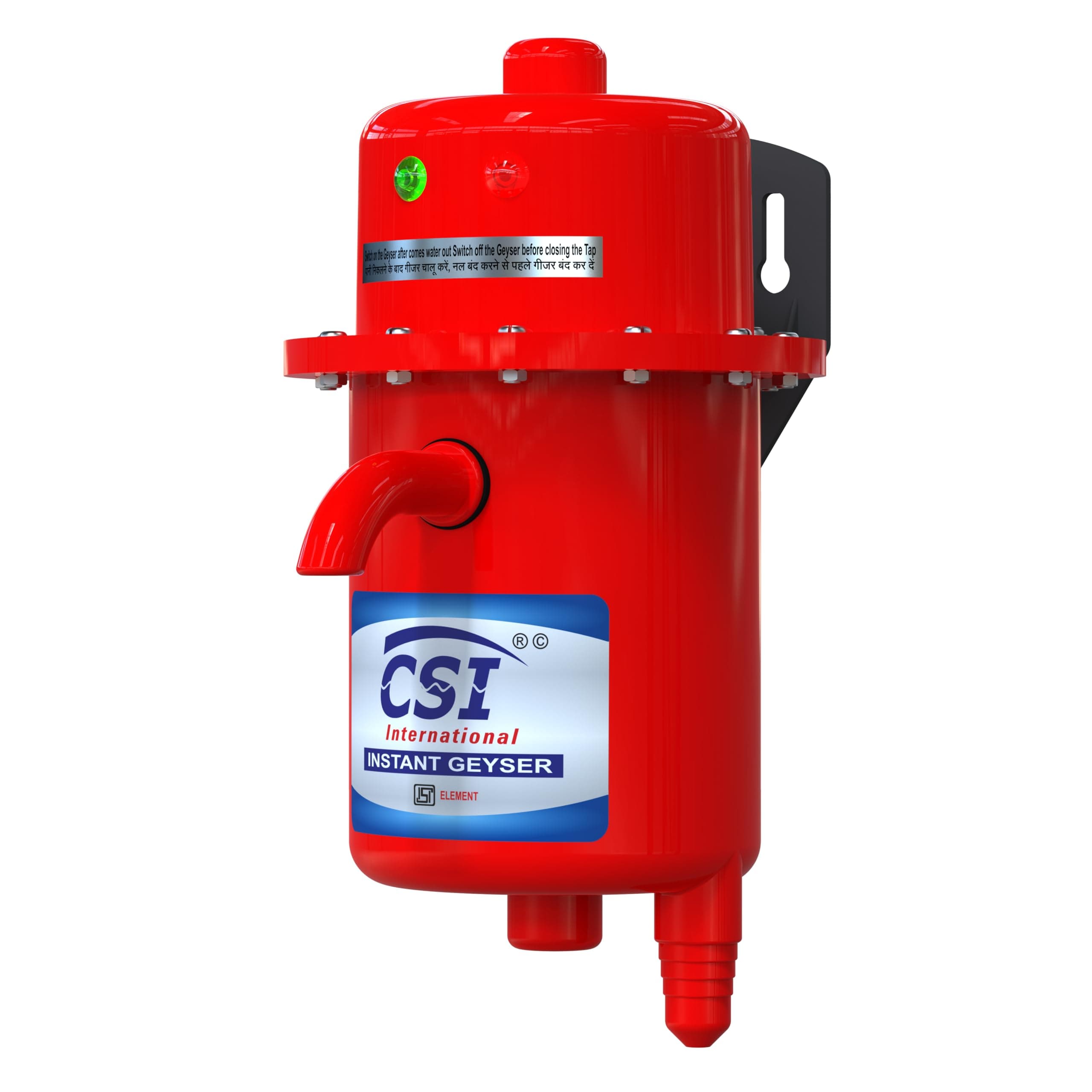 CSI INTERNATIONAL Instant Water Geyser, 1 L Portable Water Heater, Made Of First Class Abs Plastic 3Kw, Auto Cut Off Feature (Red)