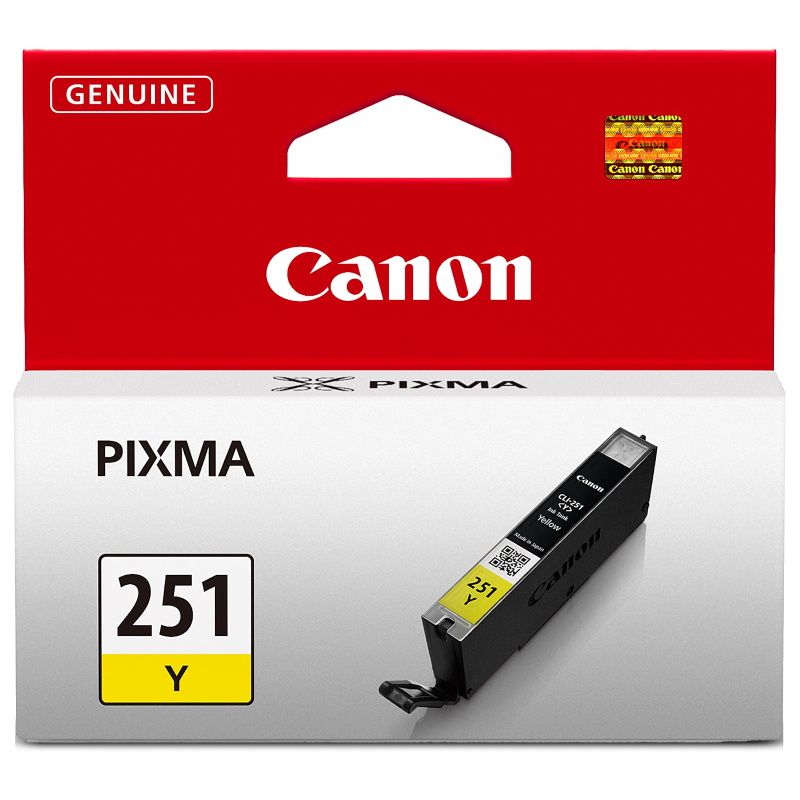 Canon CLI-251 Genuine Yellow Ink Tank, Compatible with MG6320, IP7220 & MG5420, MX922, MG5520, MG6420, MG7120, iX6820, iP8720, MG7520, MG6620, and MG5620 Printers
