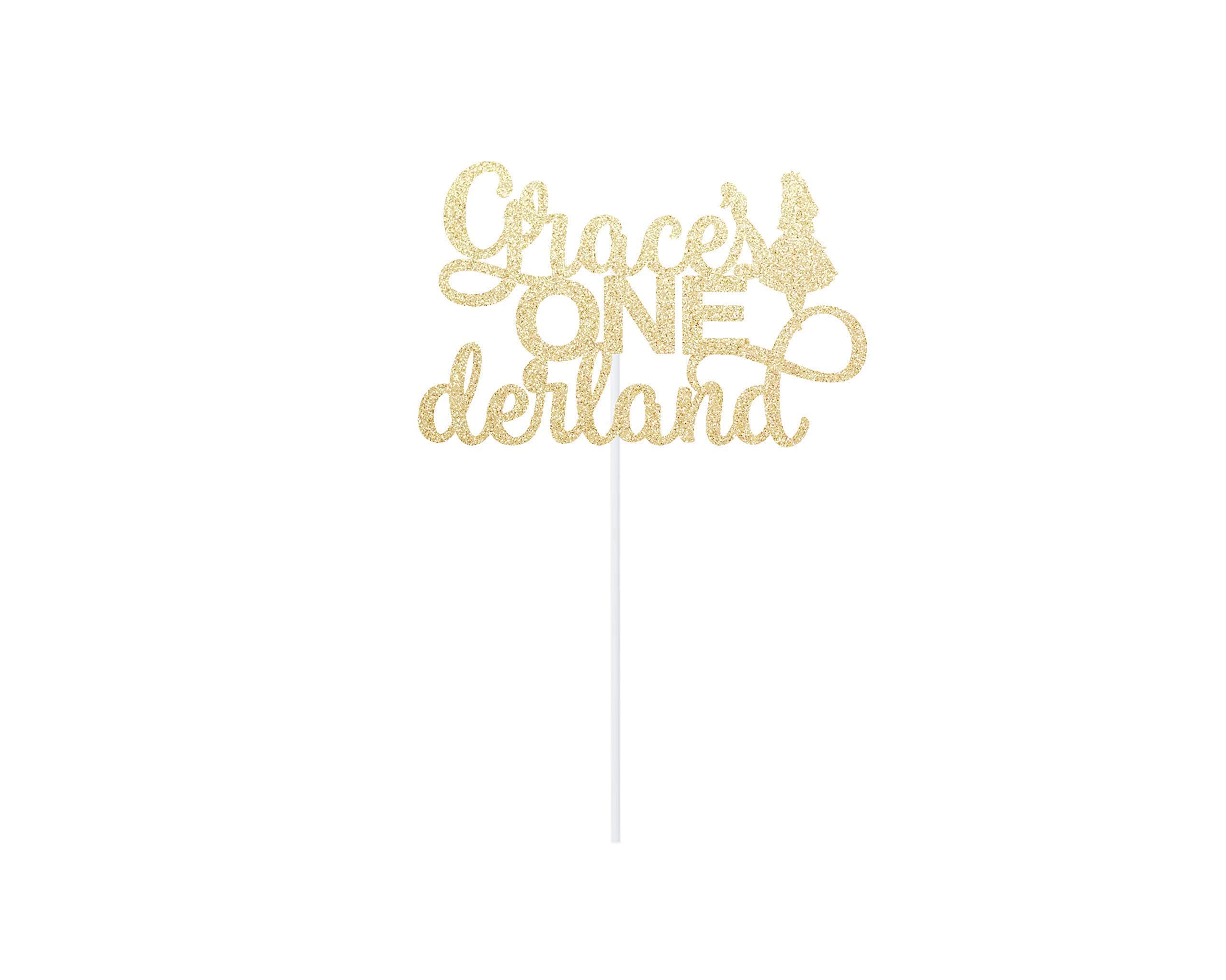 Custom Onederland Cake Topper - Alice's Adventures in Wonderland Themed Birthday