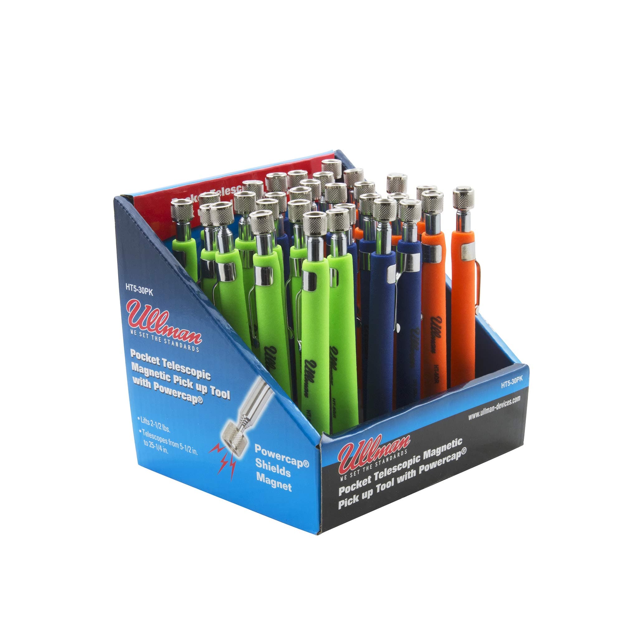 Ullman Devices HT5-30PK Neon Magnetic Pick-Up Tool Display