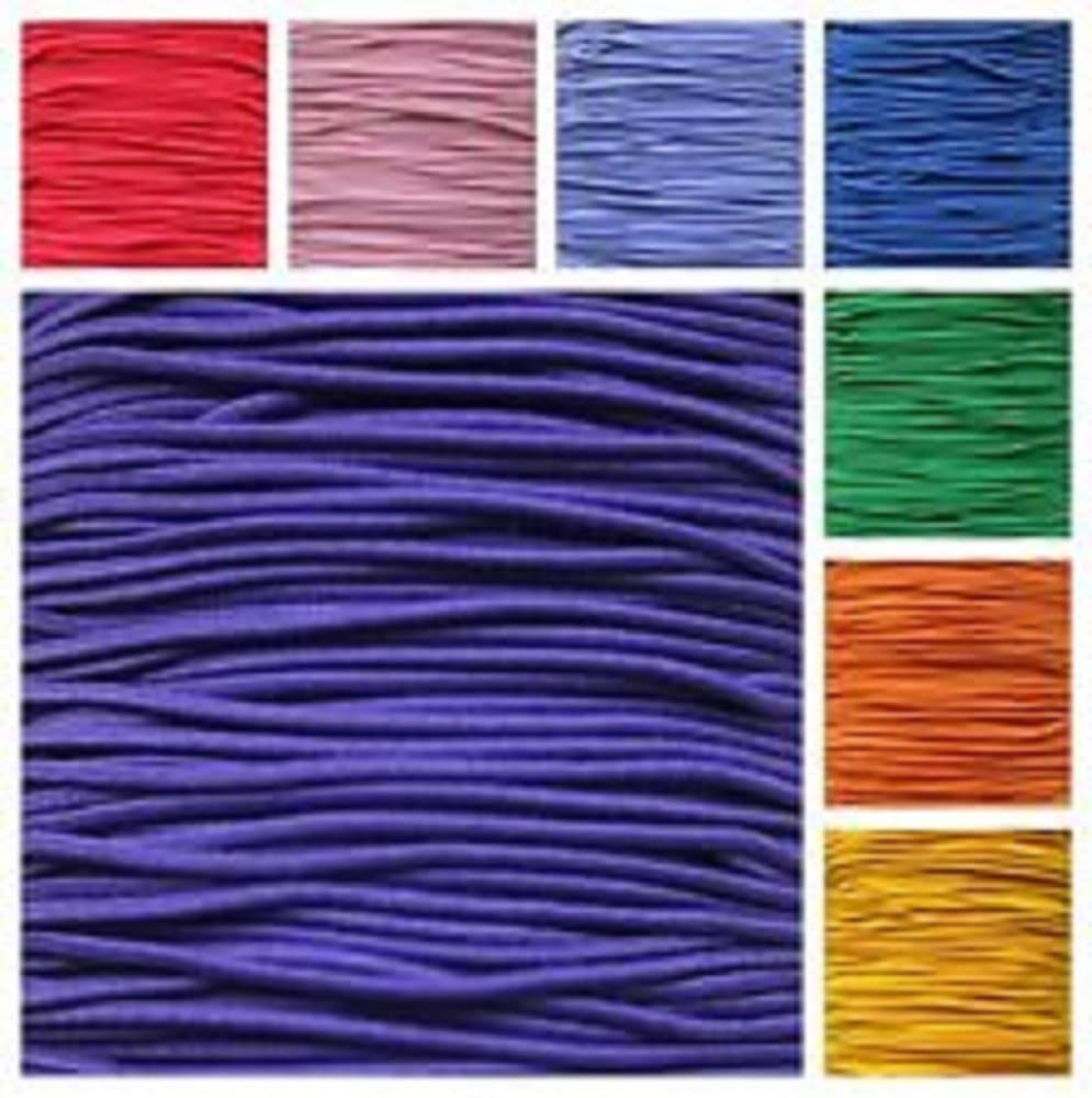 5 Metres of Coloured Elastic 1mm Diameter - Choose Your Colour - (Lilac)