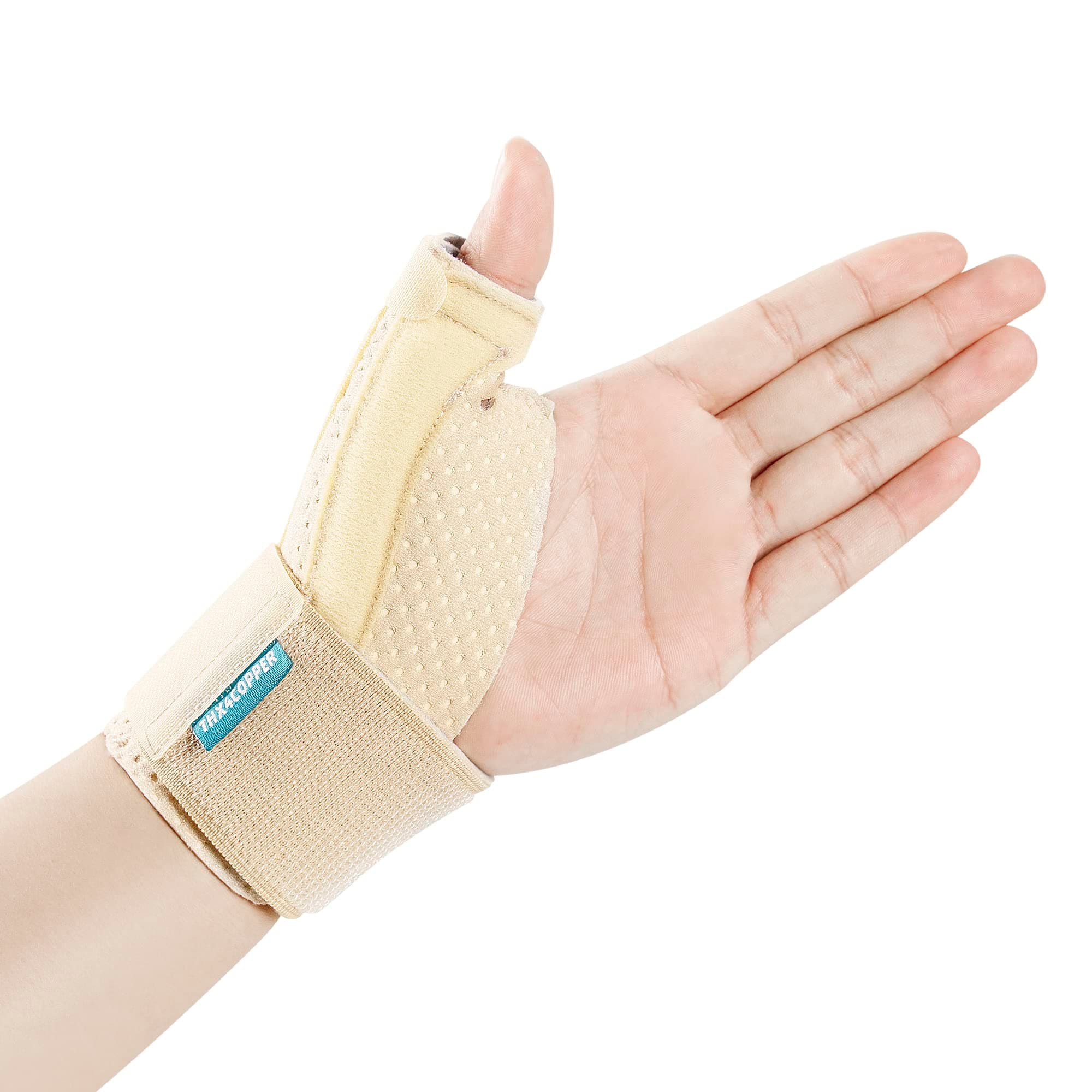 Thumb & Wrist Stabilizer Splint for Blackberry Thumb,Thumb Pain Relief for Arthritis,Sprained,Tendonitis,Carpal Tunnel,Breathable&Stable,S-M(Beige)