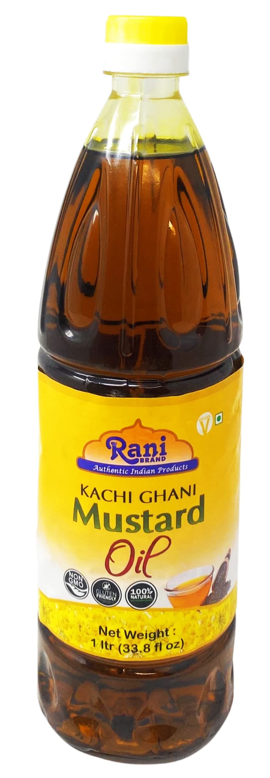 Rani Mustard Oil (Kachi Ghani) 33.8 Ounce (1 Liter) NON-GMO | Gluten Free | V...