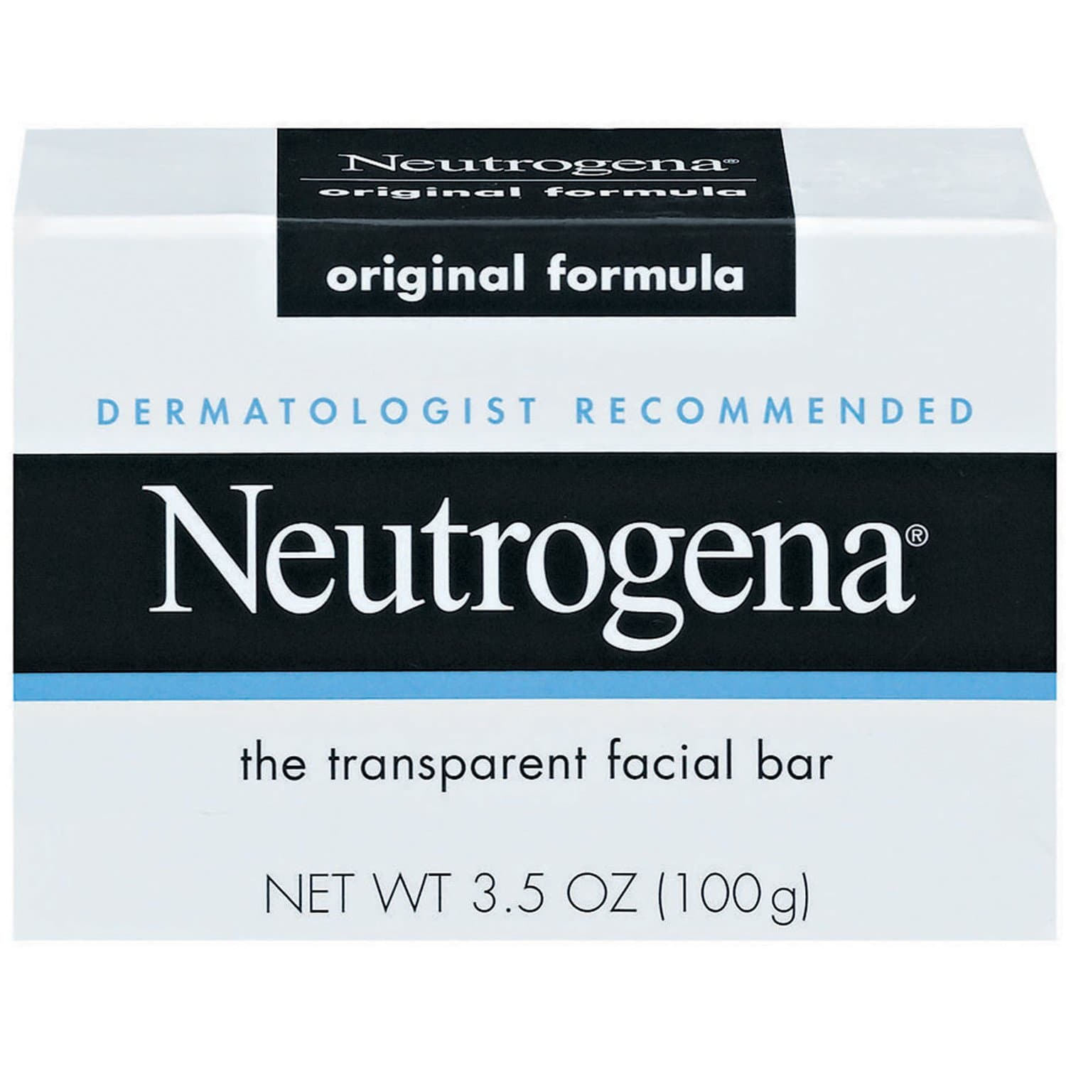 Neutrogena The Transparent Facial Bar Original Formula 3.5 Ounce (Value Pack of 8)