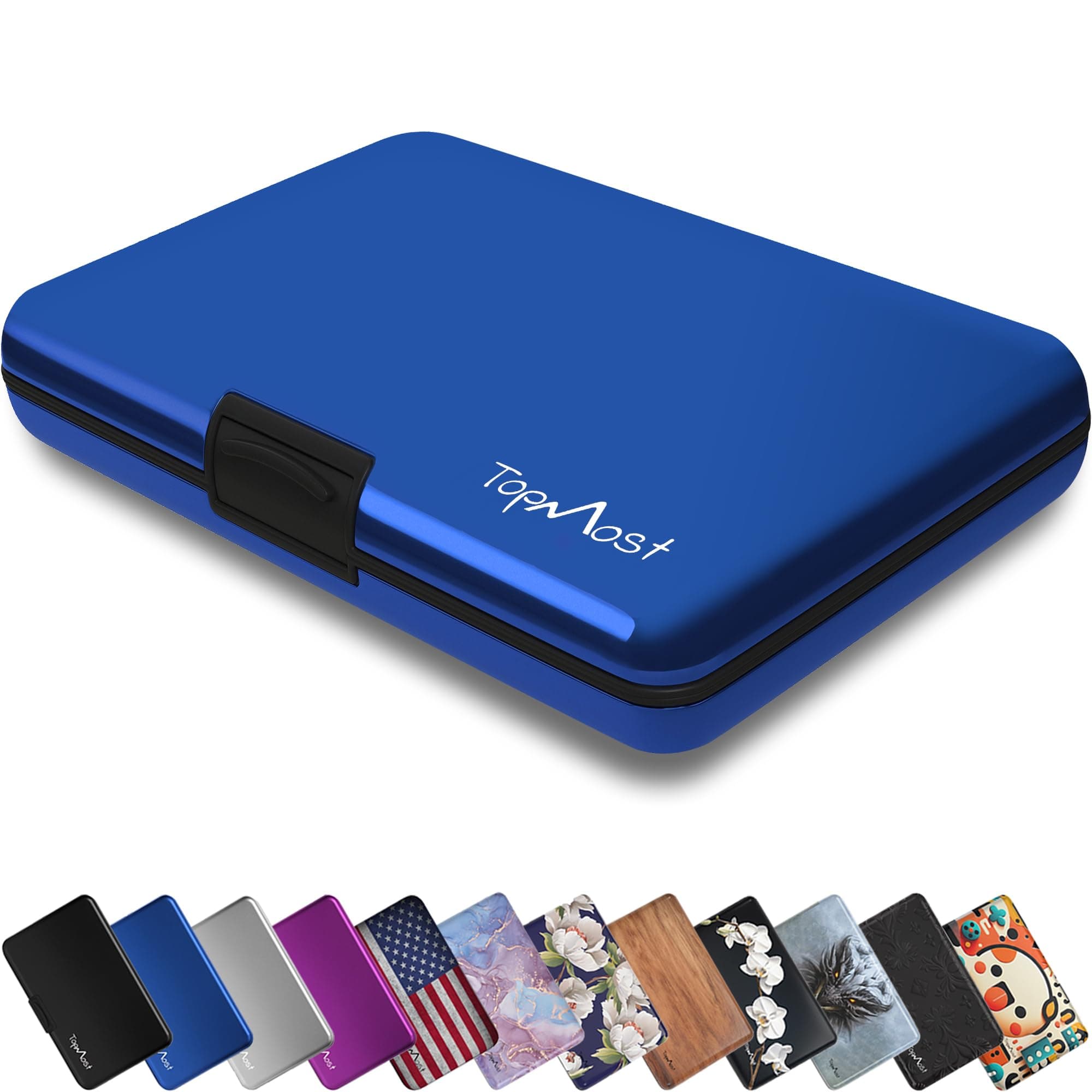 Aluminum Wallet, Card Case Wallet, Metal RFID Credit Card Holder for Men & Women, 6 Cotton Slots for 10-12 Cards And Bills, Rfd Protective