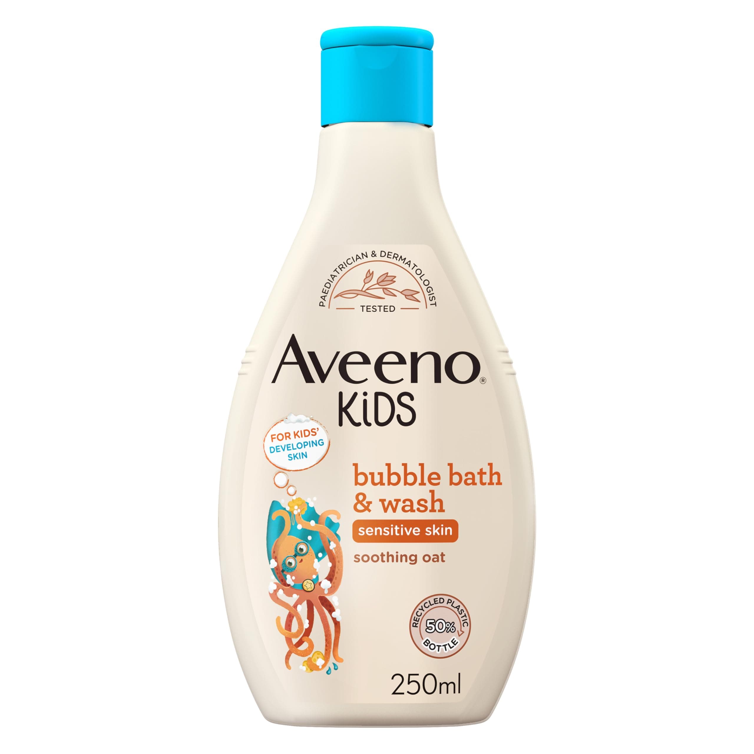 – Aveeno Baby KIDS Bubble Bath & Wash 250ml | Enriched with Soothing Oat Extract | Foam Body Wash Developed for Your Little Superhero | Childrens Toiletries Sets