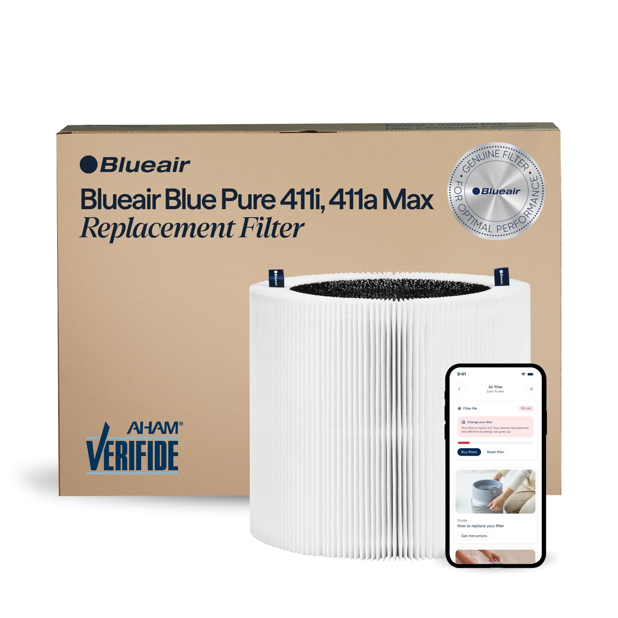 BLUEAIR Genuine Filter for Blue Pure 411i Max and 411a Max Air Purifiers