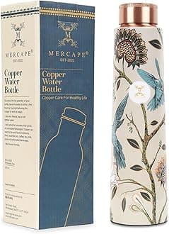 MERCAPE® - 100% Pure Copper Water Bottle | Leak Proof, Durable & Rust Proof | Non-Toxic & BPA Free Bottles | Eco Friendly Water Bottle (950 ml) (Pack of 1)