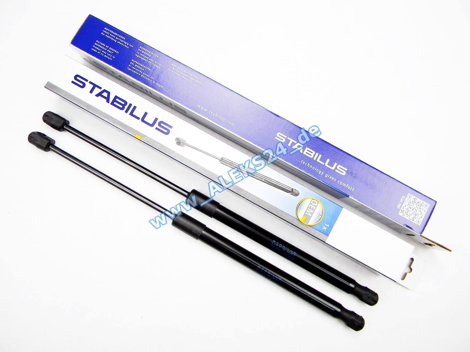 2x Stabilus 017468 // LIFT-O-MAT® Gas Spring Boot / Boot Area for Octavia (1U2) Construction Year 09.96 - 12.10