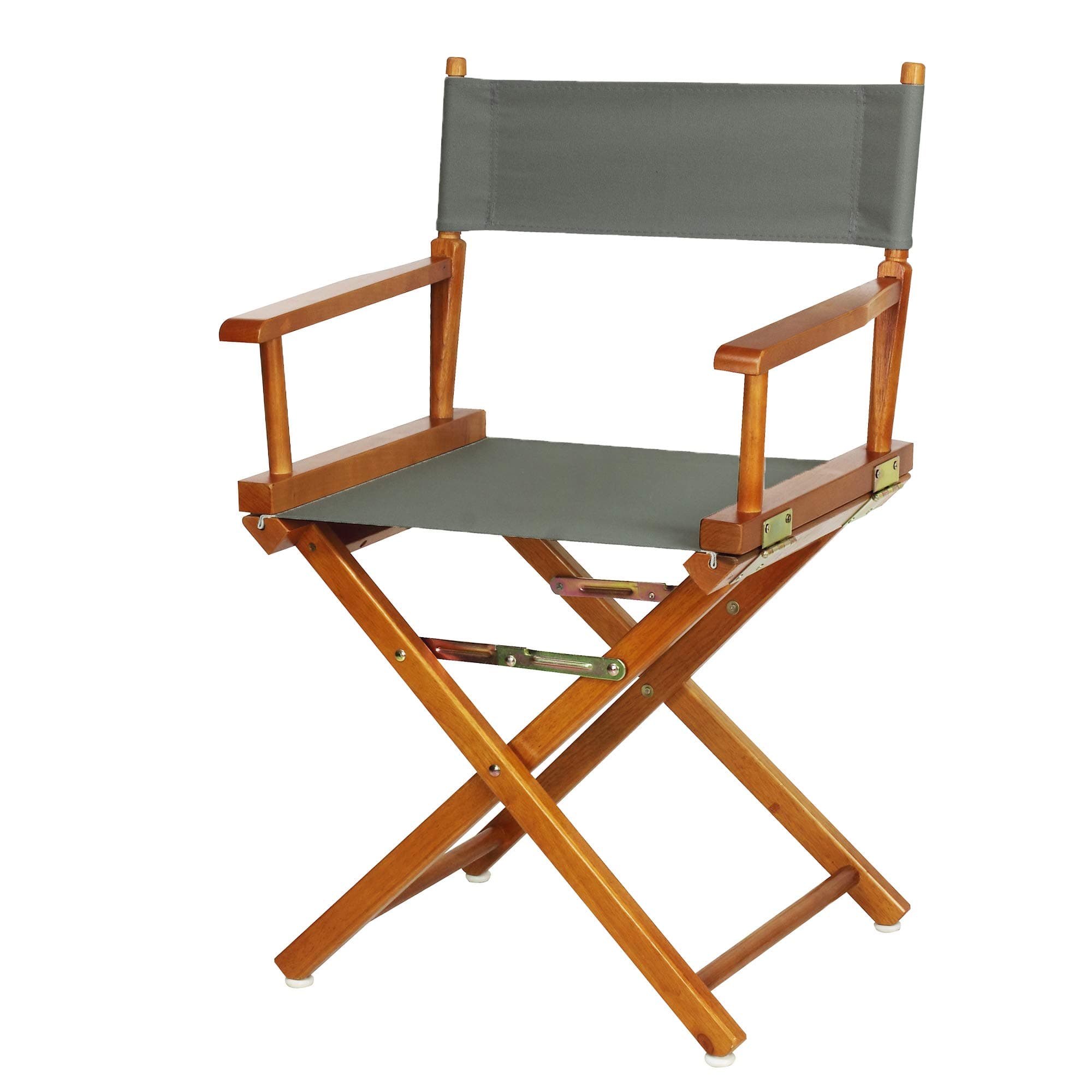 18" Director's Chair Honey Oak Frame with Grey Canvas
