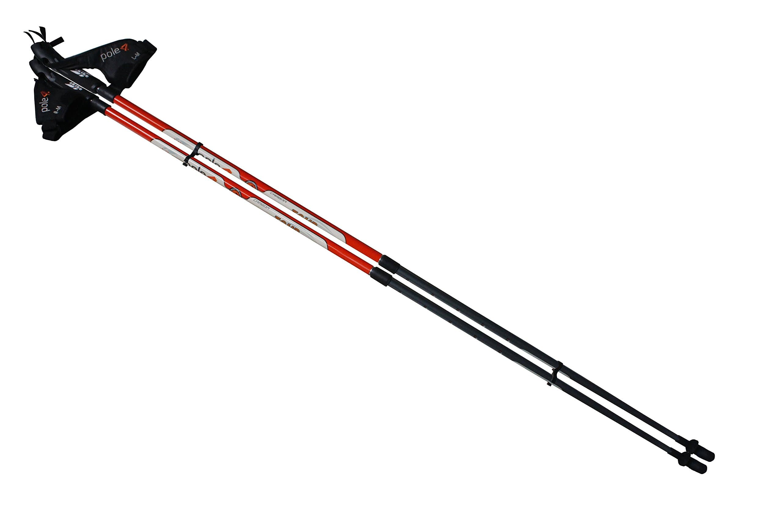 skike one4TOUR Adjustable Traveler Super Rigid High Tech 100% Carbon Poles (57-67 Inch / 145-175 cm) - 3-Pieces. adjustable poles - The perfect pole for travel and tour, variable and lightweight with a length of 73 cm only (unassembled) - Include carry-on bag.