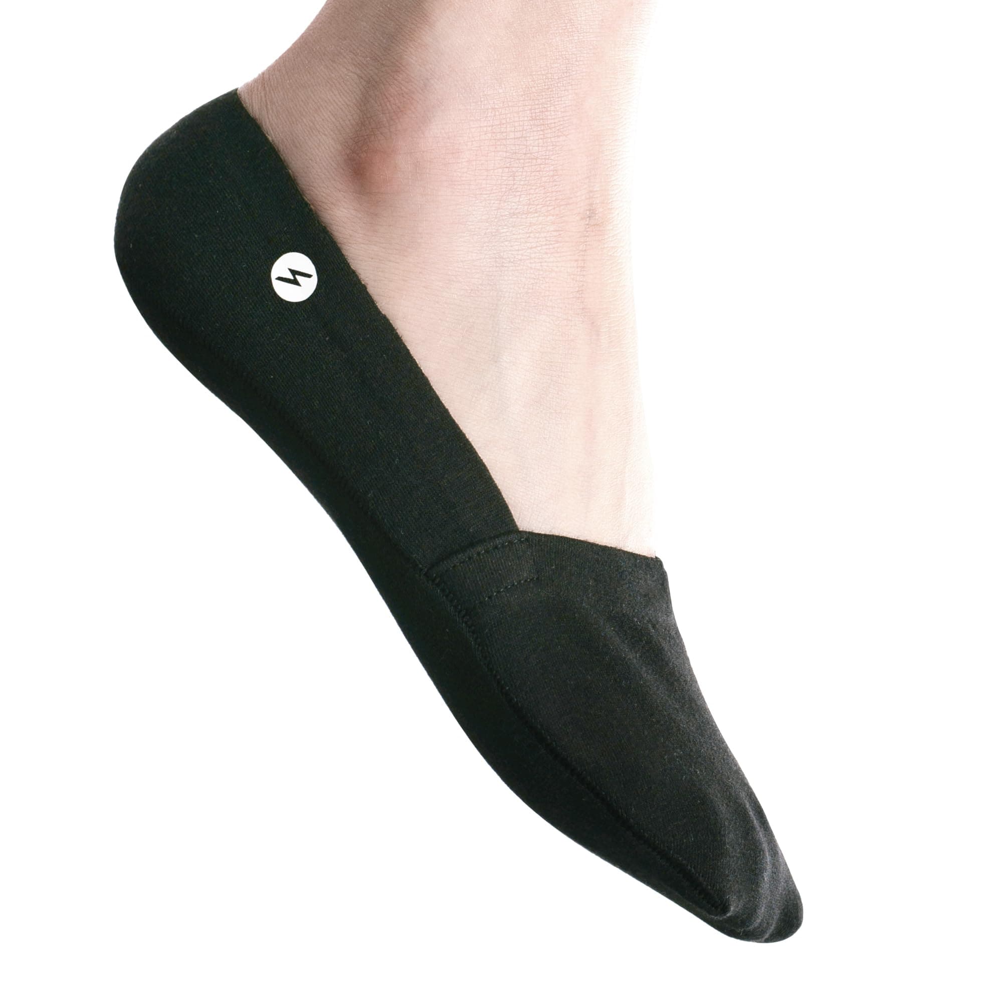 Storm Empire No Show Socks 3 Pairs Low Cut Liner Socks, Non Slip, Invisible for Flats, Boat, Black, M