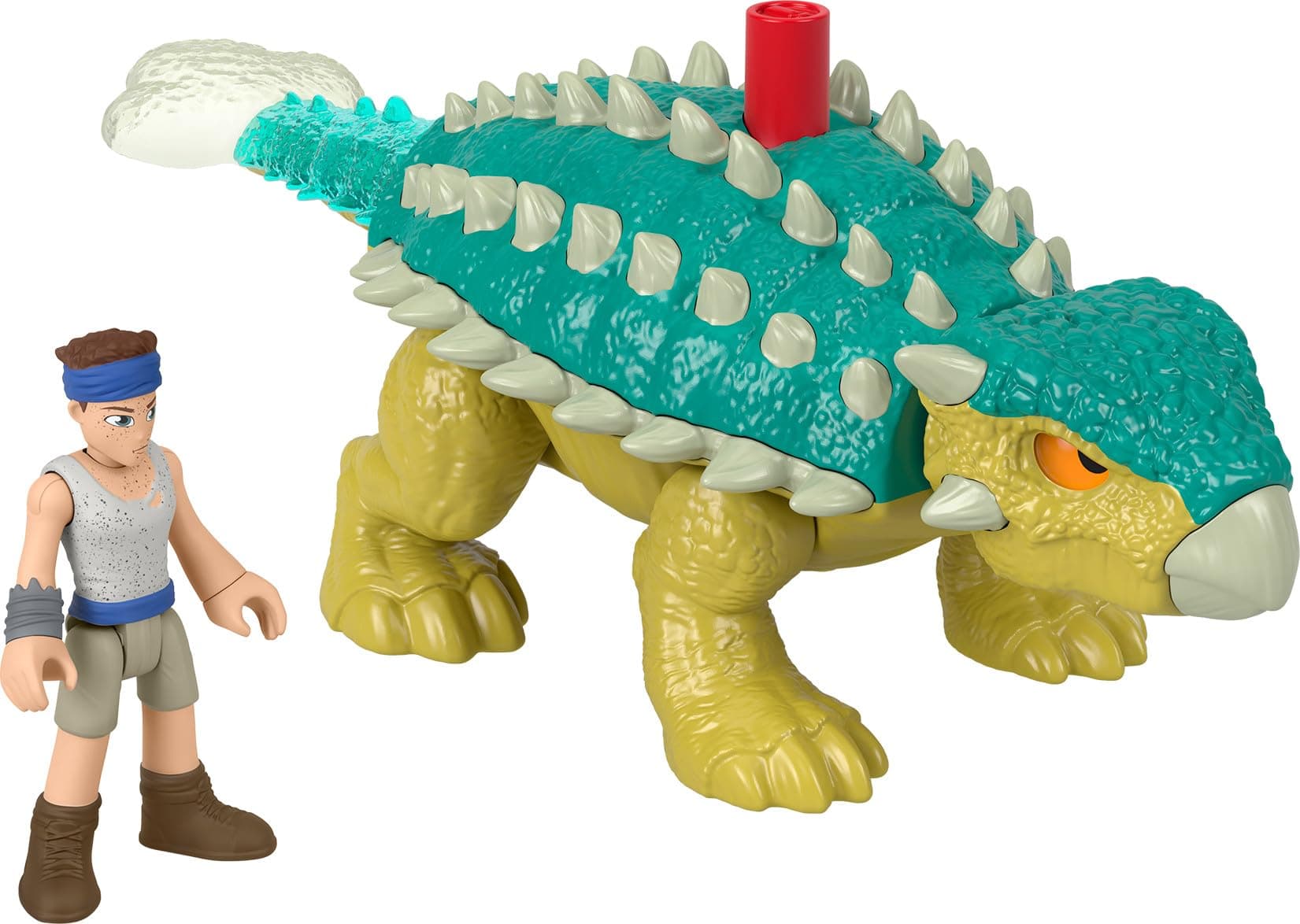 Fisher-Price Imaginext Jurassic World Set of Ben and Tite Humpback Figurines to Develop Imagination of Children from 3 Years, HVY19