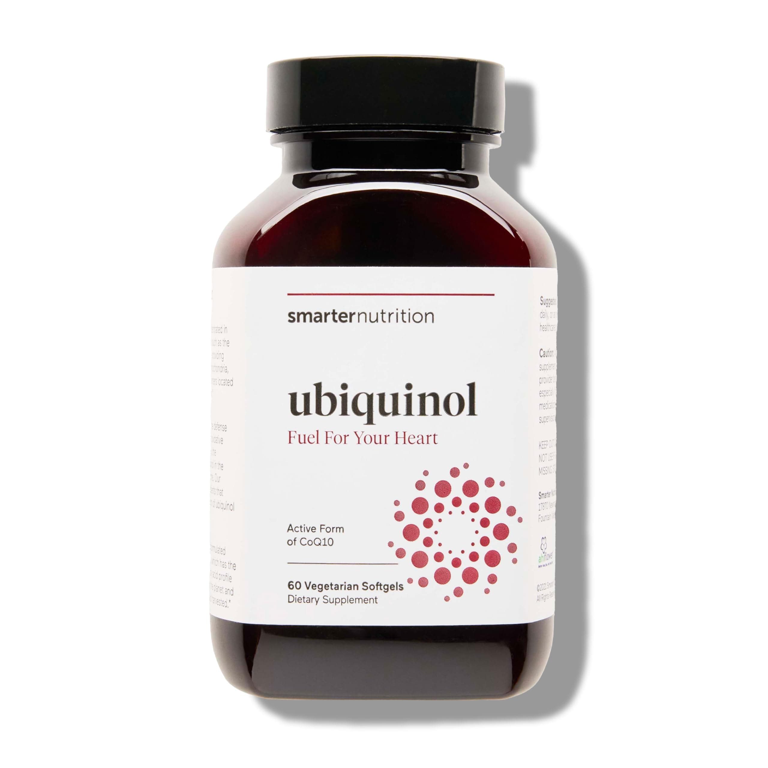 SMARTERNUTRITION Ubiquinol 100mg + Natural Plant-Based Complete Omega 3 6 9 - Clinically Studied Ahiflower® Oil - Ultra Absorption CoQ10 for Heart Support - Non-GMO - 60 Softgels[30-Day Supply]