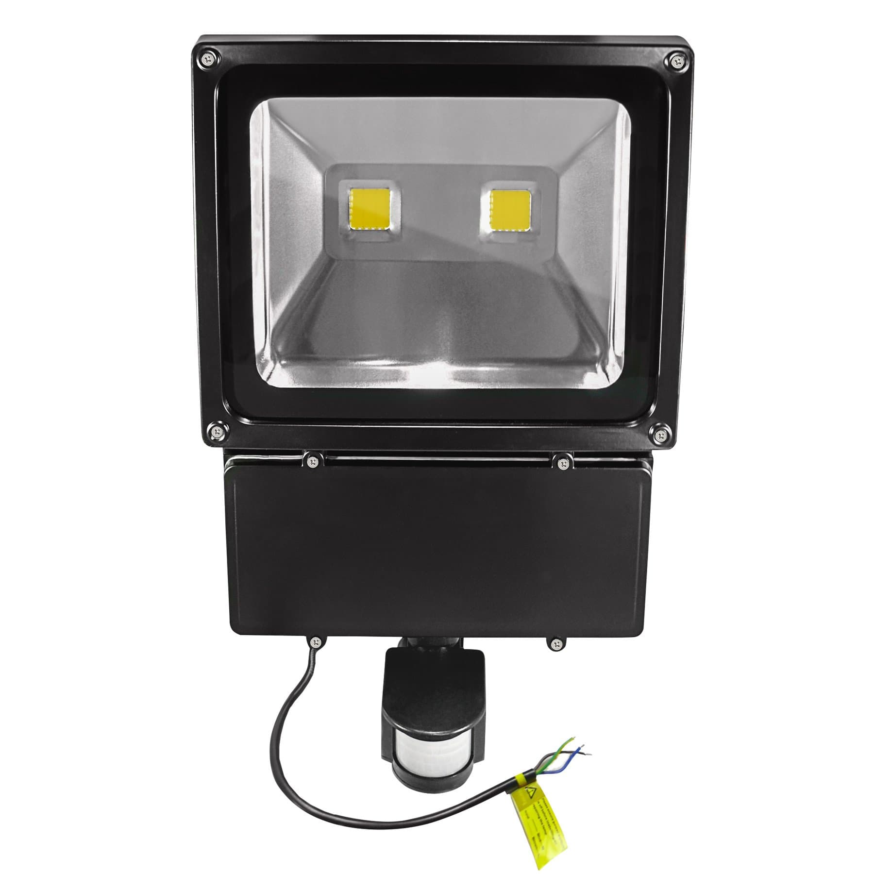 LED Outdoor Floodlight with 180° Motion - IP65 - 100 Watt - 3.000 Kelvin Warm White - 9400 Lumens (950 Replaced - 1000 Watt Halogen) - 6er Set [Energy Class A]