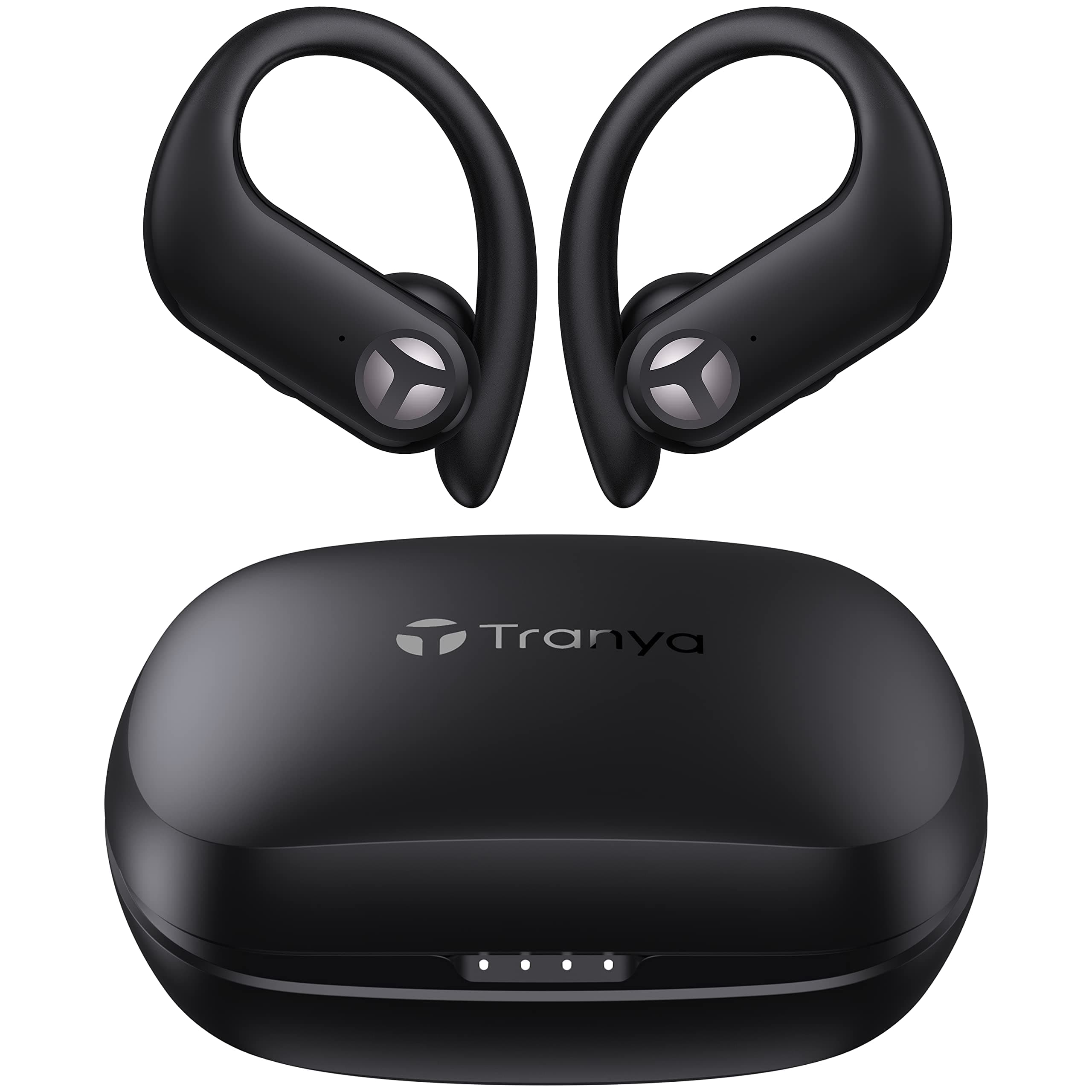 TRANYAX5 Wireless Earbuds Bluetooth with Ear Hook, 32H Playtime with USB-C Charging, IPX5 Waterproof for Workout