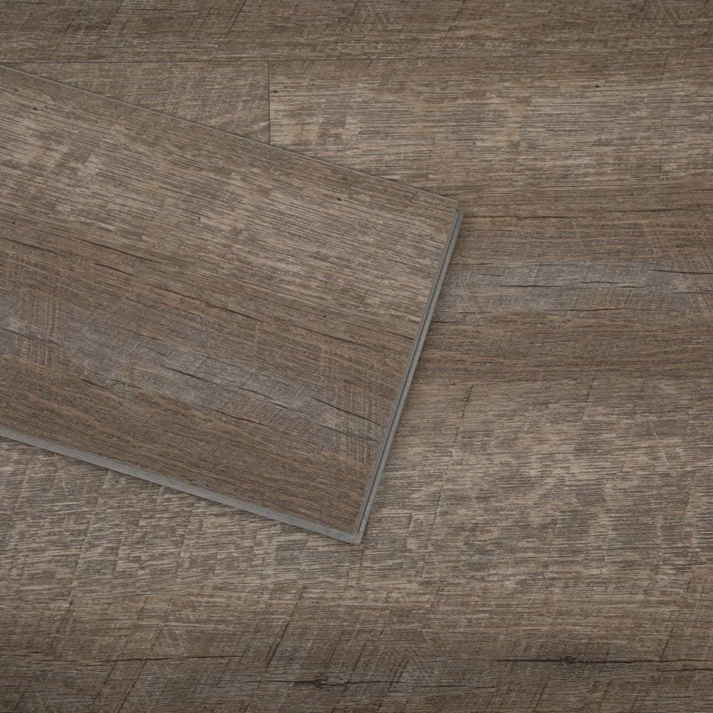 Diflart 23.6 sq.ft Waterproof Vinyl Plank Flooring Click Locking Lenox Estate Oak 48x7 inch Lvt Flooring Foam Back Rigid SPC Core Wood Grain Finish