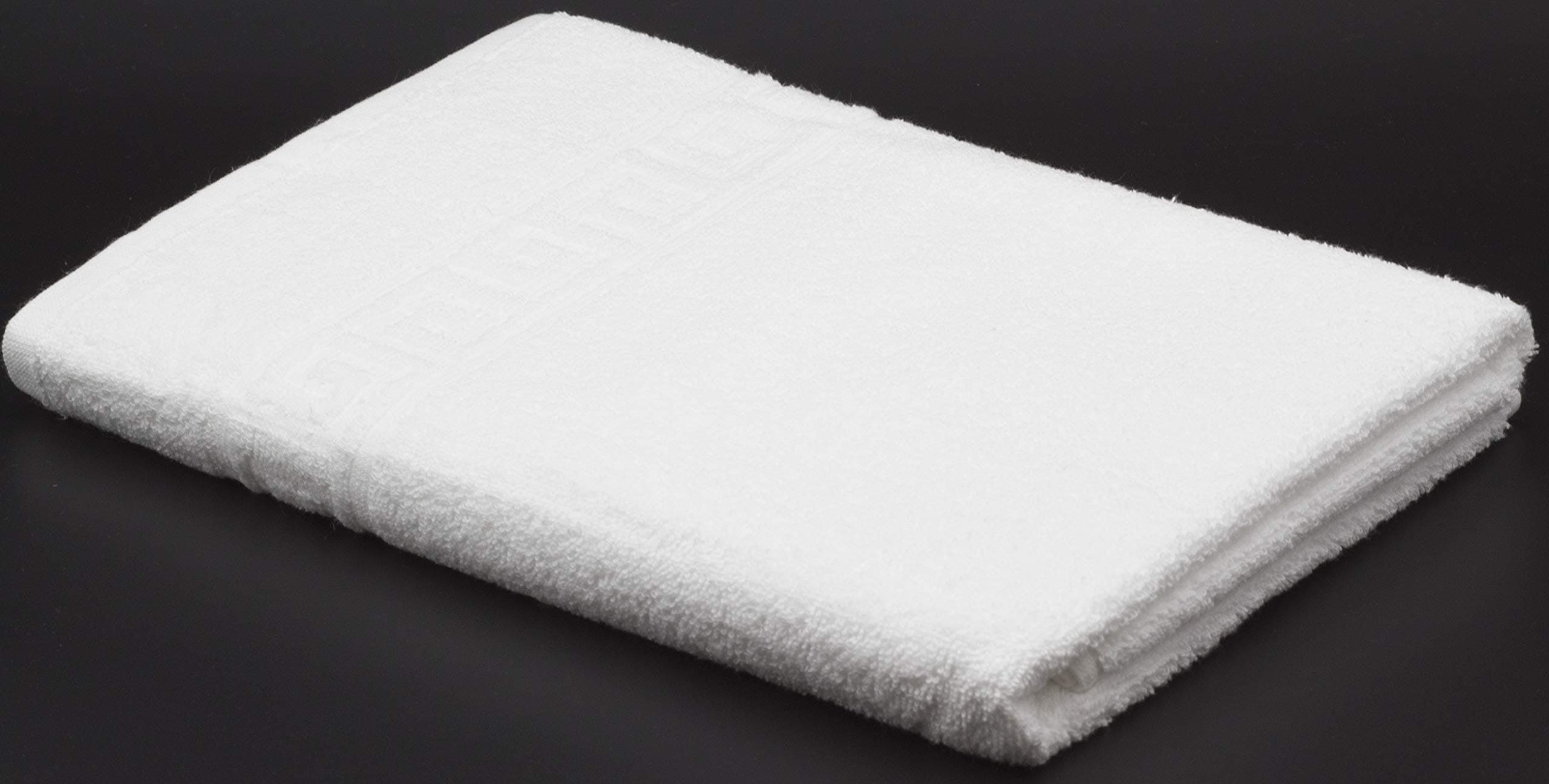 WHITE 1 X BATH TOWEL 70X140 CM LARGE SIZE 100% NATURAL COTTON 500 GSM THICK ABSORBENT TOWEL, HOTEL QUALITY RINGSPUN