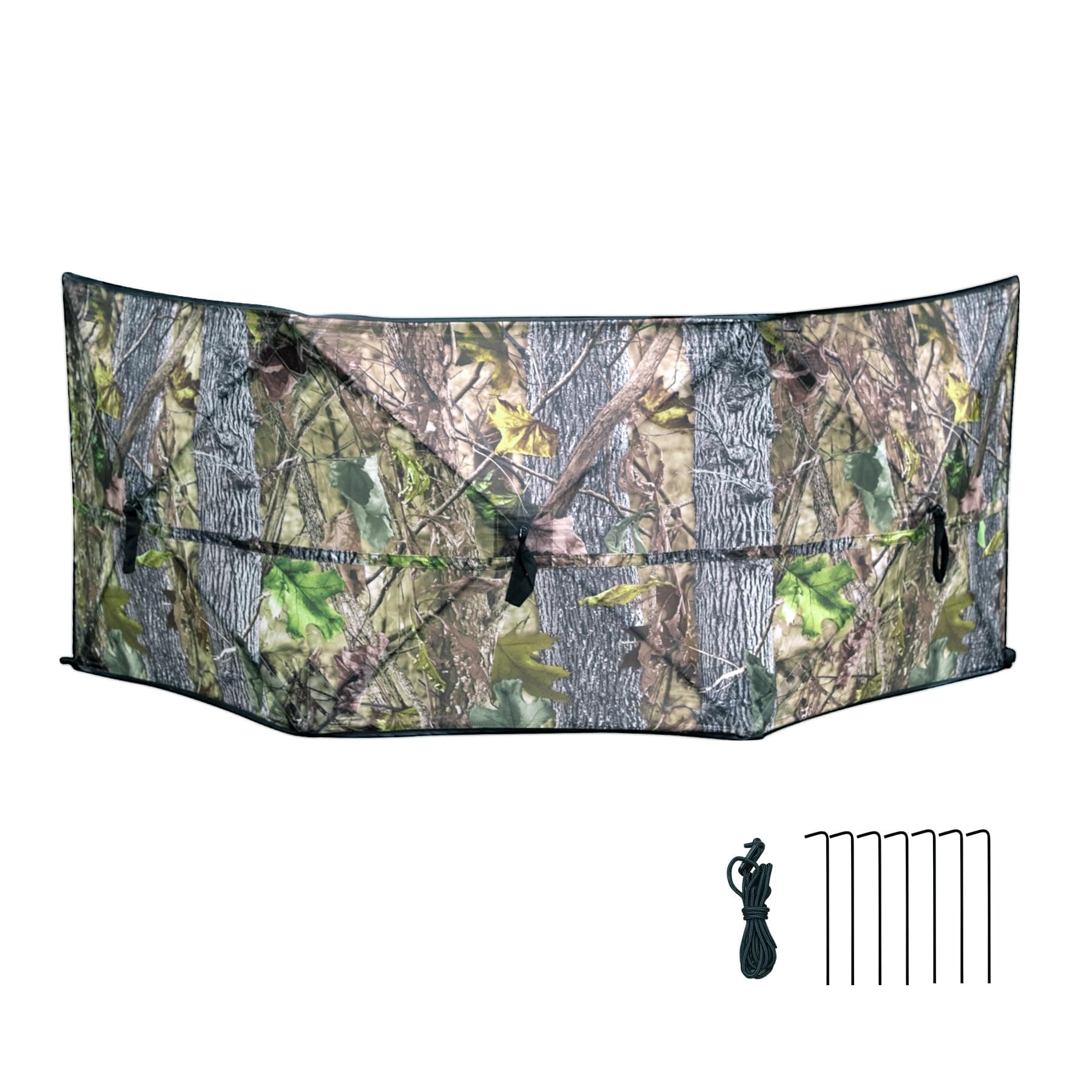 Pop Up Ground Blind,Portable Hunting Blind for Duck Turkey,Ground Blinds for Deer Hunting,Quick Setup Durable Lightweight Three-Panel,Low-Noise Grass Camo Hunting Camouflage Accessory