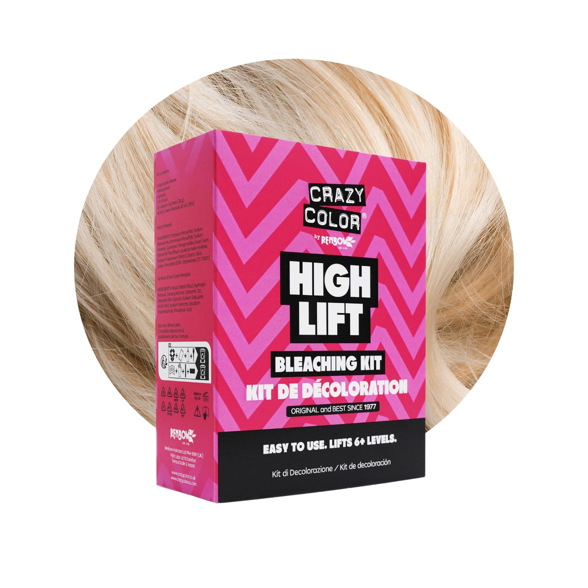 High Lift Bleaching Kit. Pre-lightener Powder Bleach & 30 Vol (9%) Developer | Achieve up to 6+ levels of lift. Vegan & Cruelty Free