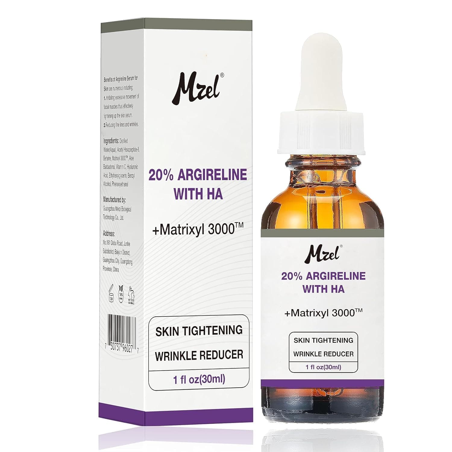- 20% Argireline Serum with Matrixyl 3000 Pure Hyaluronic Acid For Face,With Vitamin C,Deep Wrinkle Reducer Anti Aging Tones Skin and Stimulates Collagen Peptides Serum For Face