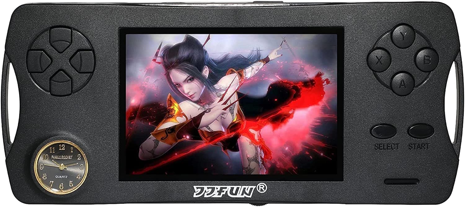 COOLBABY CS6000 Handheld Game Console 3.5 inch Pro Retro Games Consoles Classic Video Games Built-in Preinstalled Rechargeable Battery Portable Style Gaming Consoles 32GB (Black)