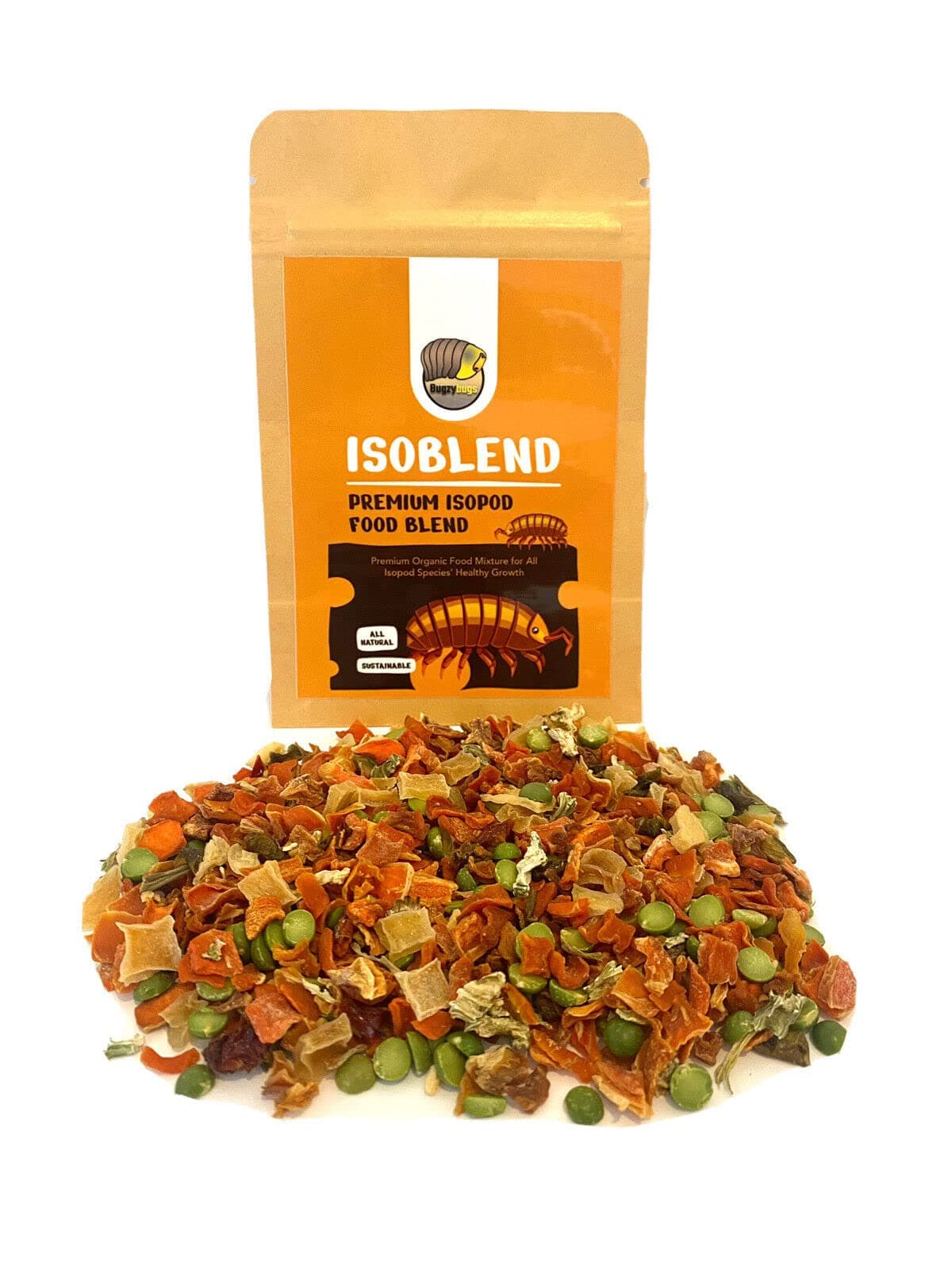 Isoblend Premium Isopod Food Feed Mix All Natural Vegetable Dry Blend for Isopods Feeders Insects