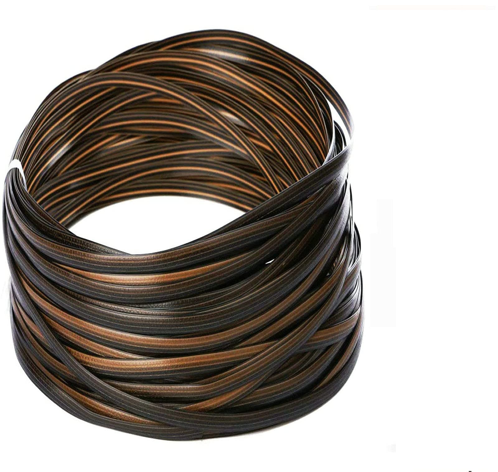 Wicker Repair Kit,Flat Smooth Coffe Color Synthetic Rattan Supplies Roll for Patio Furniture Sofa Garden Basket Weaving Cane Webbing Table Material-0.55 LB 110 Ft