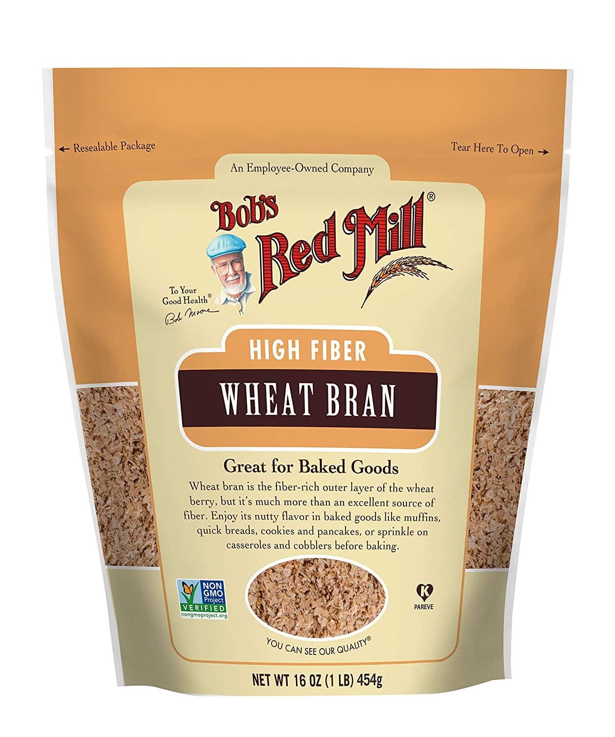 High Fiber Wheat Bran, 16 OZ (Pack of 2)