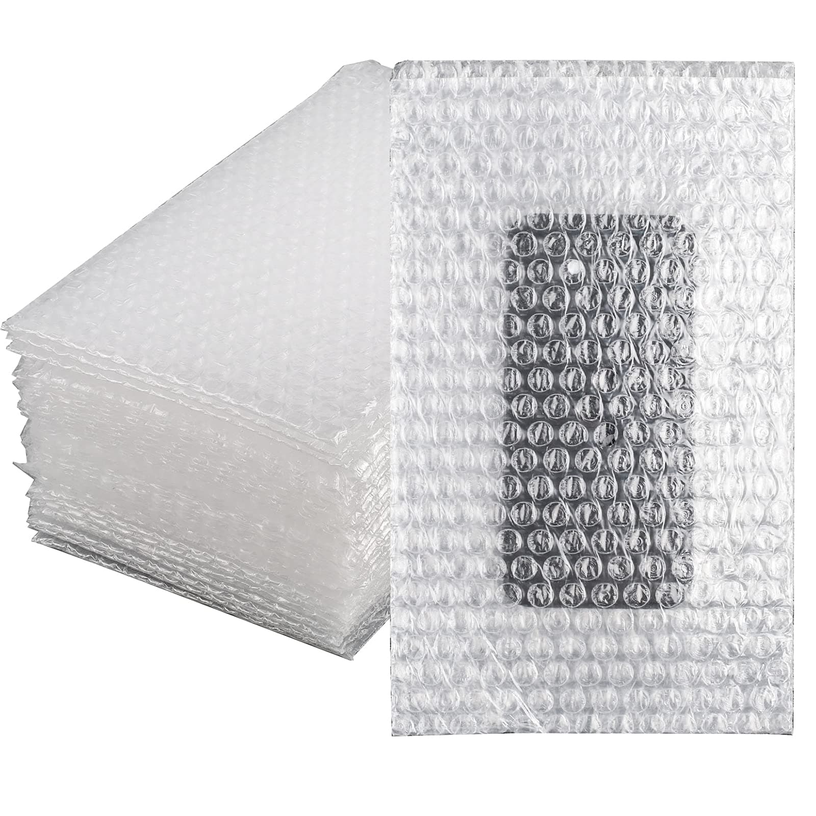100 Pcs Clear Bubble Out Bags, 6x10'' Protective Thickening Shockproof Foam Bags Bubble Pouch Double Walled Cushioning Bags for Shipping, Storage，Moving and Packing Cushioning Supplies