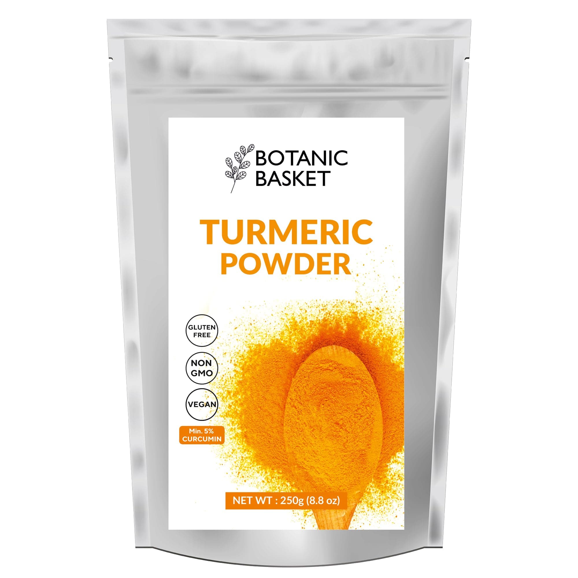 Turmeric Powder 250 Grams, Min 5% Curcumin Content, Made with 100% Natural Turmeric Root Powder, Haldi Powder