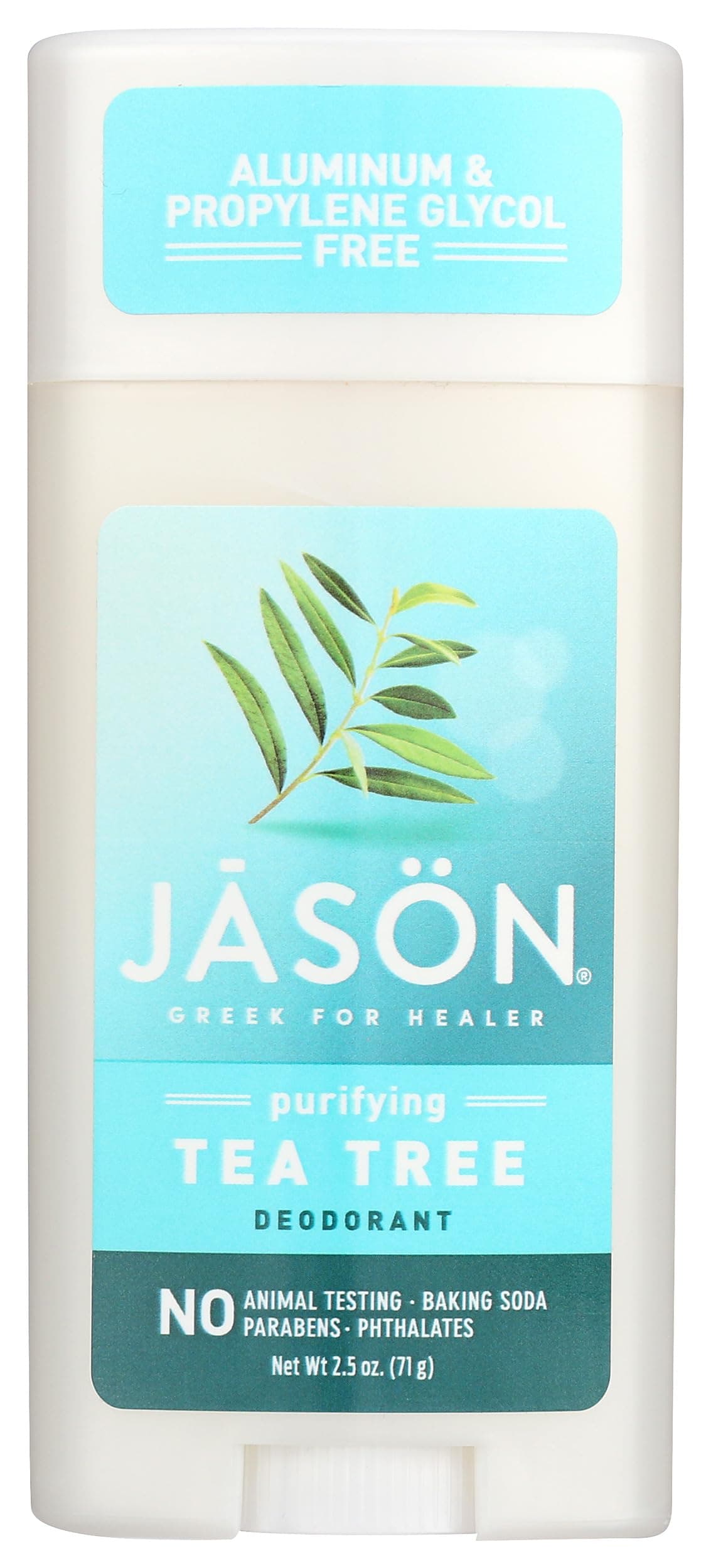 Jason Aluminum Free Deodorant Stick, Purifying Tea Tree, 2.5 Oz (Pack of 1)