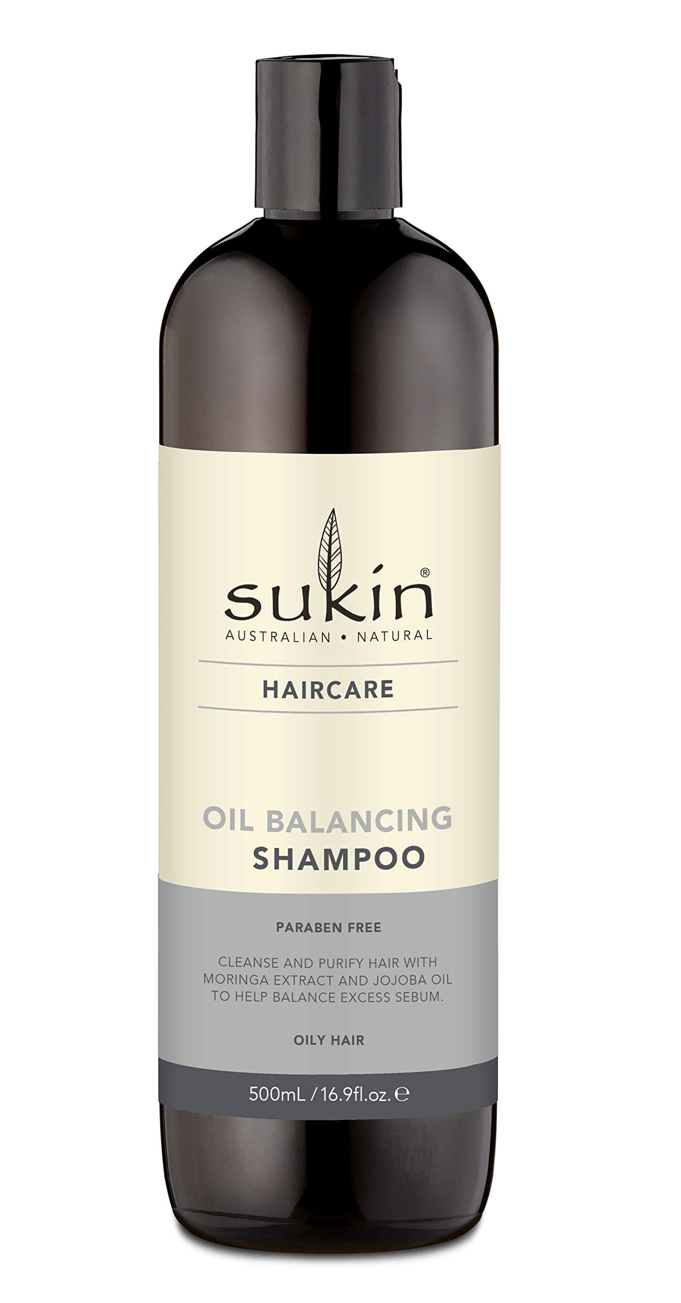 Sukin Oil Balancing Shampoo for Oily Hair, Citrus & Spearmint, 16.9 Fl. Oz.