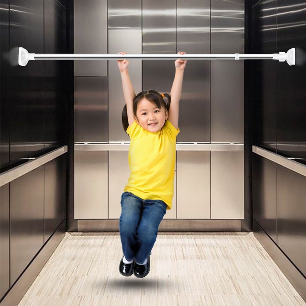 Shower curtain rod strong telescopic rod 304 stainless steel telescopic rod bathroom straight bar ( Size : 130-240cm )