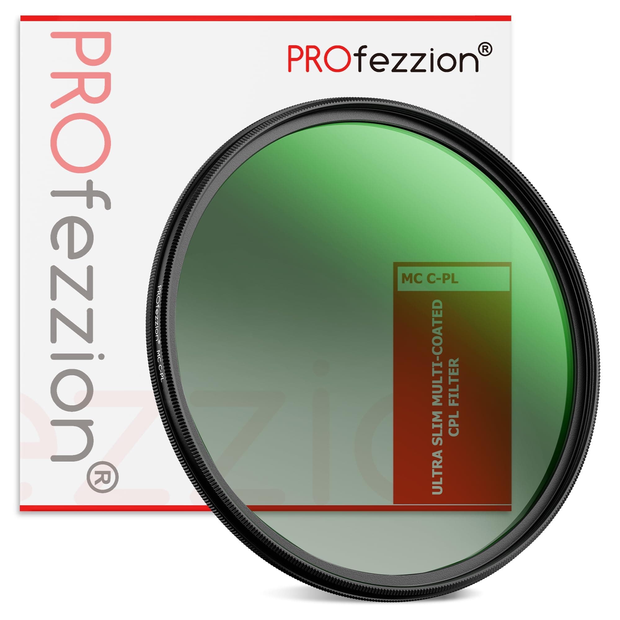 PROfezzion 77mm Circular Polarizer Filter 12 Layer Multi-Coated MC CPL Circular Polarizing Filter for Camera Lenses with HD Optical Glass/Ultra Slim/Reduce Reflection/Enhance Contrast
