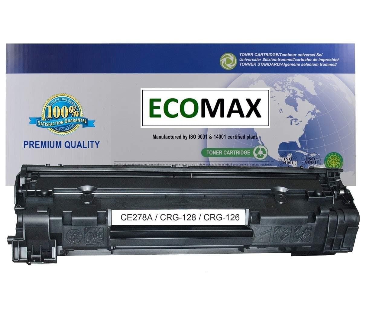 ECOMAX Premium CRG 128, 3500B001 Compatible Black Toner Cartridge, for Use in MF4410 4412 4420 4430 4450 4452 4550 4570 4580 4710 4712 4720 4830 4820, D520 D550, FAX-L100 L150 L190