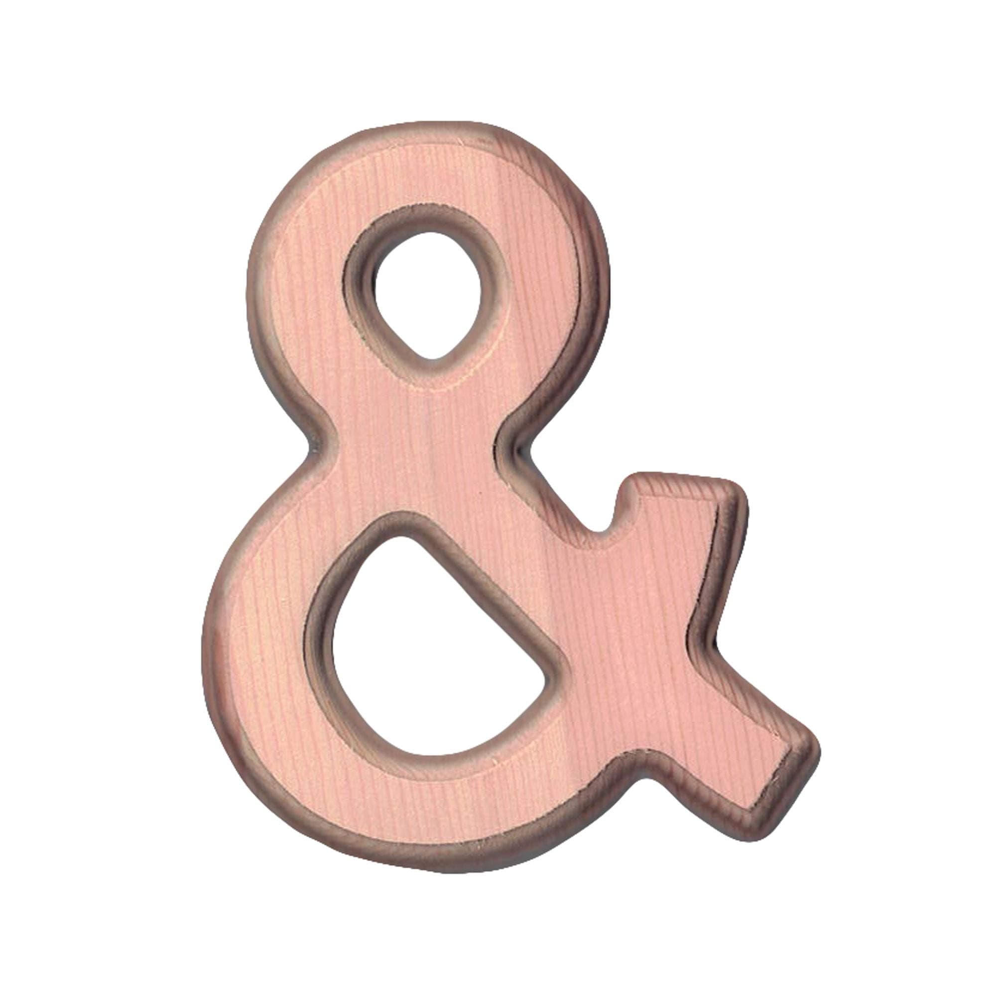 BestPysanky Unfinished Wooden Arial Font Letter Ampersand Symbol & (6.25 Inches)